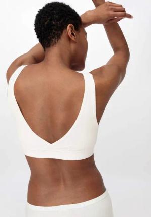 hessnatur Damen Bustier PURE BALANCE aus Bio-Baumwolle und TENCEL™ Modal - weiß - Größe 38