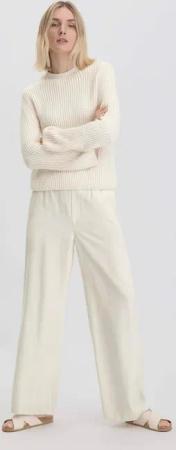 hessnatur Damen Hose Wide Leg Relaxed aus TENCEL™ Lyocell - beige - Größe 48