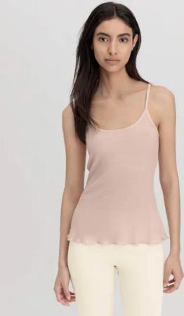 hessnatur Damen Spaghetti Top Fitted WARM TOUCH aus Bio-Merinowolle und TENCEL™ Lyocell - beige - Größe 46