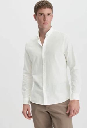hessnatur Herren Oxford Hemd Regular aus Bio-Baumwolle - weiß - Größe S (37/38)
