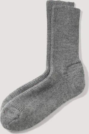 hessnatur Wollsocke aus Bio-Merinowolle - grau - Größe 46/47