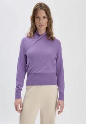 hessnatur Damen WUNDERKIND × HESSNATUR Pullover Regular aus Bio-Merinowolle mit Kaschmir - lila - Größe 40