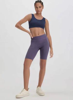 hessnatur Loungewear Shorts Fitted Medium Cut ACTIVE LIGHT aus Bio-Baumwolle - lila - Größe S/l
