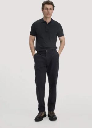 hessnatur Herren Hose Smart Relaxed aus Bio-Baumwolle - schwarz - Größe 34/32