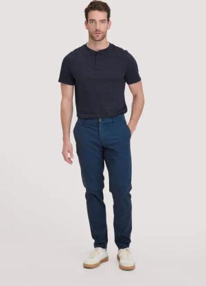 hessnatur Herren Chino LENN Regular aus Bio-Baumwolle - blau - Größe 36/32