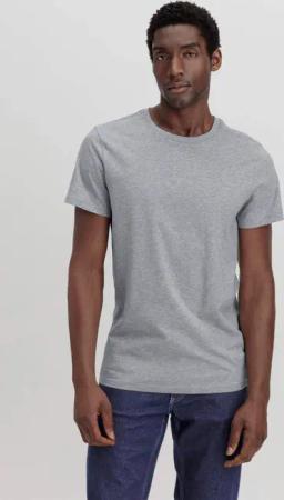 hessnatur Herren T-Shirt Regular aus Bio-Baumwolle - grau - Größe 54