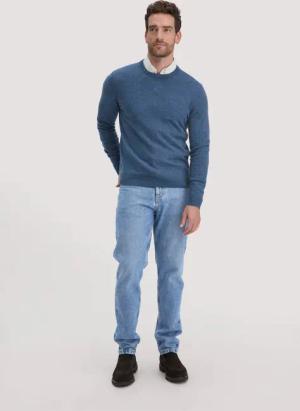 hessnatur Herren Jeans MADS Relaxed Tapered aus Bio-Denim - blau - Größe 36/32