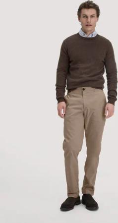 hessnatur Herren Chino LENN Regular aus Bio-Baumwolle - braun - Größe 33/30