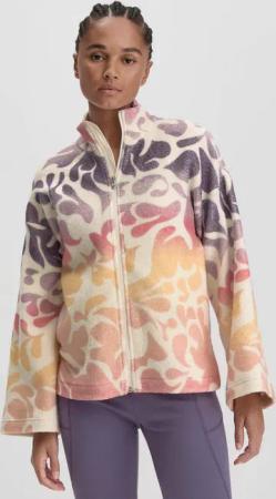 hessnatur Loungewear Fleece Jacke Relaxed ACTIVE LIGHT aus Bio-Baumwolle - orange - Größe M