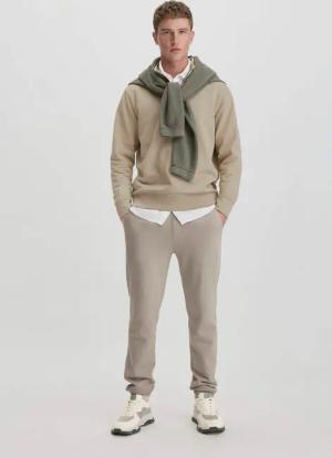 hessnatur Herren Sweathose TRIAS Relaxed aus Bio-Baumwolle - beige - Größe 56