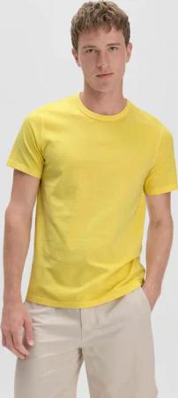 hessnatur Herren Shirt Regular aus Bio-Baumwolle - gelb - Größe 46