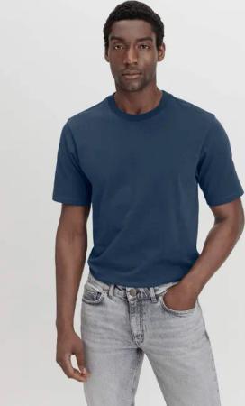 hessnatur Herren Heavy Shirt Relaxed aus Bio-Baumwolle - blau - Größe 46