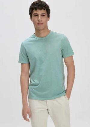 hessnatur Herren Shirt Regular aus Bio-Baumwolle - grün - Größe 48