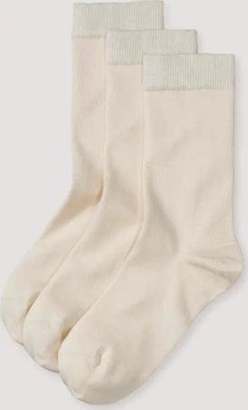hessnatur Damen Socken im 3er-Pack aus Bio-Baumwolle - weiß - Größe 38-40