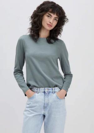 hessnatur Damen Heavy Shirt Relaxed aus Bio-Baumwolle - grün - Größe 48