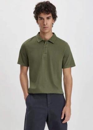 hessnatur Herren Polo Regular aus Bio-Baumwolle - grün - Größe 48