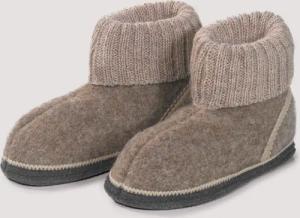 hessnatur Kinderschuhe Hüttenschuh aus Rhönschaf-Schurwolle - braun - Größe 32