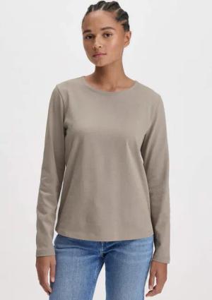 hessnatur Damen Heavy Shirt Relaxed aus Bio-Baumwolle - beige - Größe 36