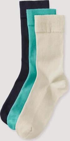 hessnatur Herren Socken im 3er-Pack aus Bio-Baumwolle - grün - Größe 40-42