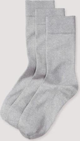 hessnatur Herren Socken im 3er-Pack aus Bio-Baumwolle - grau - Größe 46-48