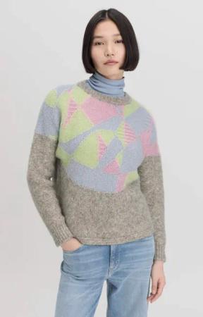 hessnatur Damen Pullover Relaxed aus Bio-Baumwolle mit Alpaka - grau - Größe L