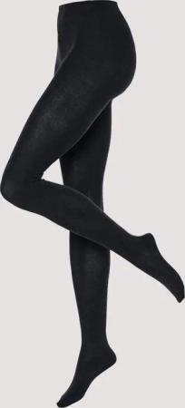 hessnatur Blickdichte Strumpfhose aus Bio-Baumwolle - schwarz - Größe 36/38