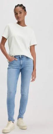 hessnatur Damen Jeans LINA Mid Rise Skinny aus Bio-Denim - blau - Größe 30/32