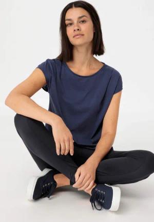 hessnatur Loungewear Shirt Regular ACTIVE LIGHT aus Bio-Baumwolle - blau - Größe 48