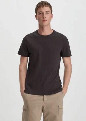 hessnatur Herren T-Shirt Regular aus Leinen und Bio-Baumwolle - braun - Größe 54