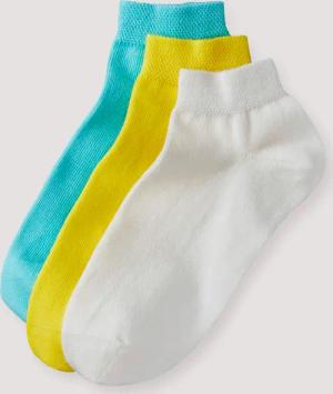 hessnatur Kinder Sneaker Socken im 3er-Pack aus Bio-Baumwolle - blau - Größe 27-30