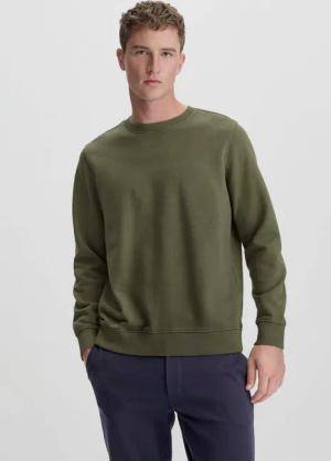 hessnatur Herren Sweatshirt Regular aus Bio-Baumwolle - grün - Größe 48