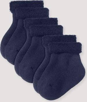 hessnatur Baby Plüsch Socken im 3er-Pack aus Bio-Baumwolle - blau - Größe 23-26