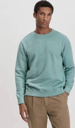 hessnatur Herren Sweatshirt Regular aus Bio-Baumwolle - grün - Größe 50