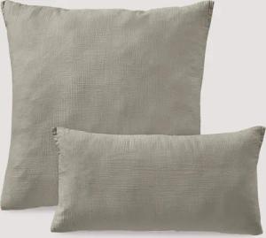 hessnatur Musselin Kissenbezug aus Bio-Baumwolle - beige - Größe 40x80 cm