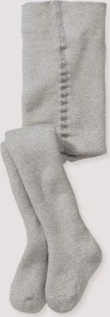 hessnatur Baby Plüsch Strumpfhose aus Bio-Baumwolle - grau - Größe 74/80