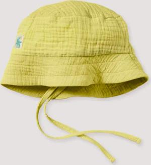 hessnatur Baby Musselin Fischerhut Regular aus Bio-Baumwolle - gelb - Größe 41/43