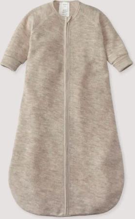 hessnatur Baby Wollfrottee Schlafsack aus Bio-Merinowolle - beige - Größe 110 cm