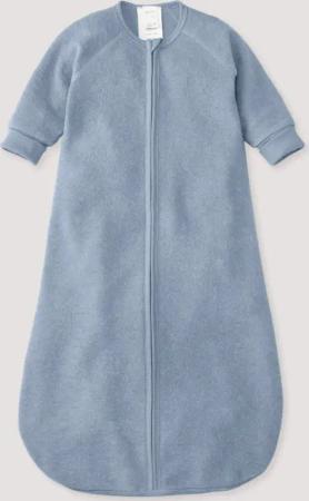 hessnatur Baby Wollfrottee Schlafsack aus Bio-Merinowolle - blau - Größe 110 cm