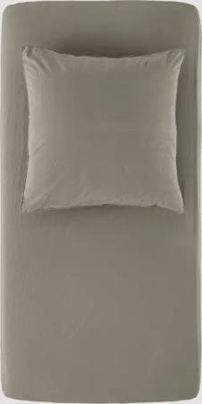 hessnatur Perkal Spannbettlaken aus Bio-Baumwolle - grün - Größe 140-160x200 cm