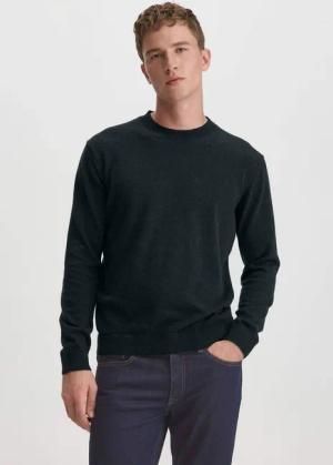 hessnatur Herren Strick Pullover Regular aus Bio-Baumwolle - grau - Größe 50