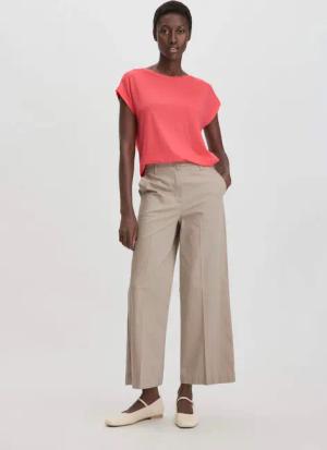 hessnatur Damen Hose Culotte Regular aus Bio-Baumwolle - beige - Größe 36