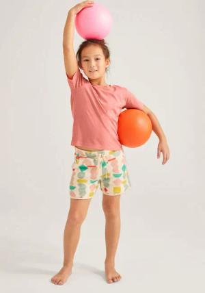 hessnatur Kinder Fleece Shorts Regular aus Bio-Baumwolle - natur - Größe 110/116