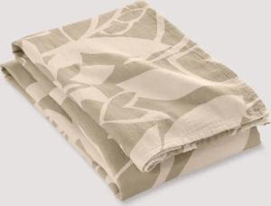 hessnatur Musselin Tagesdecke GRIT aus Baumwolle - grün - Größe 180x230 cm