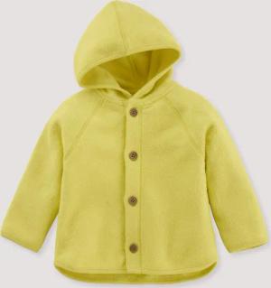 hessnatur Baby Softfleece Jacke Regular aus Bio-Baumwolle - gelb - Größe 86/92