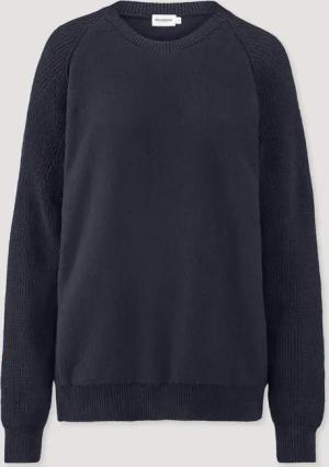 hessnatur Herren Pullover Regular aus Bio-Baumwolle - blau - Größe 52