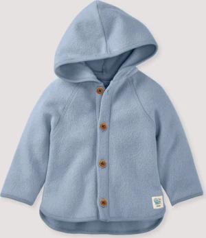 hessnatur Baby Softfleece Jacke Regular aus Bio-Baumwolle - blau - Größe 74/80