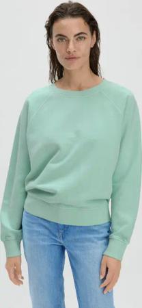 hessnatur Damen Sweatshirt Oversize aus Bio-Baumwolle - grün - Größe XS
