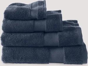 hessnatur Frottier Handtuch aus Bio-Baumwolle - blau - Größe 70x140 cm