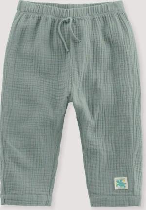 hessnatur Baby Musselin Hose Regular aus Bio-Baumwolle - grün - Größe 74/80