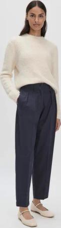 hessnatur Damen Hose Ballon Relaxed aus Bio-Baumwolle - blau - Größe 44